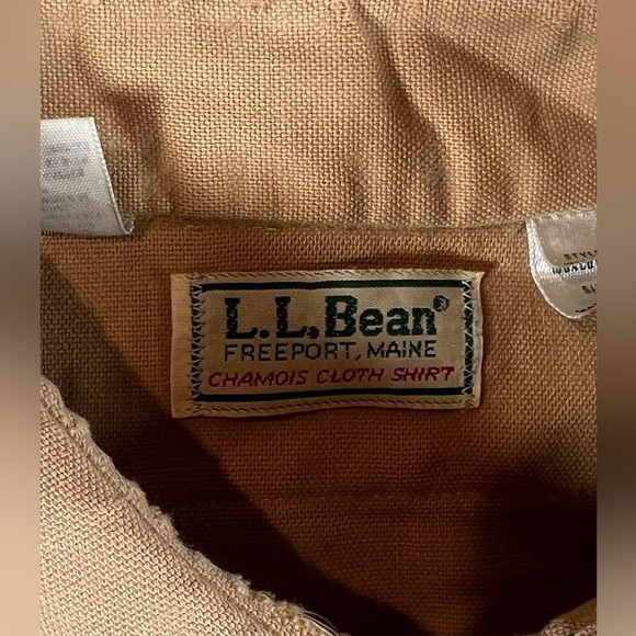 L.L. Bean Size 16 (Men’s Medium) Vintage Made in USA Chanois Cloth Workshirt VTG - Picture 6 of 13